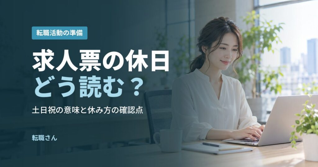 求人票の休日どう読む？